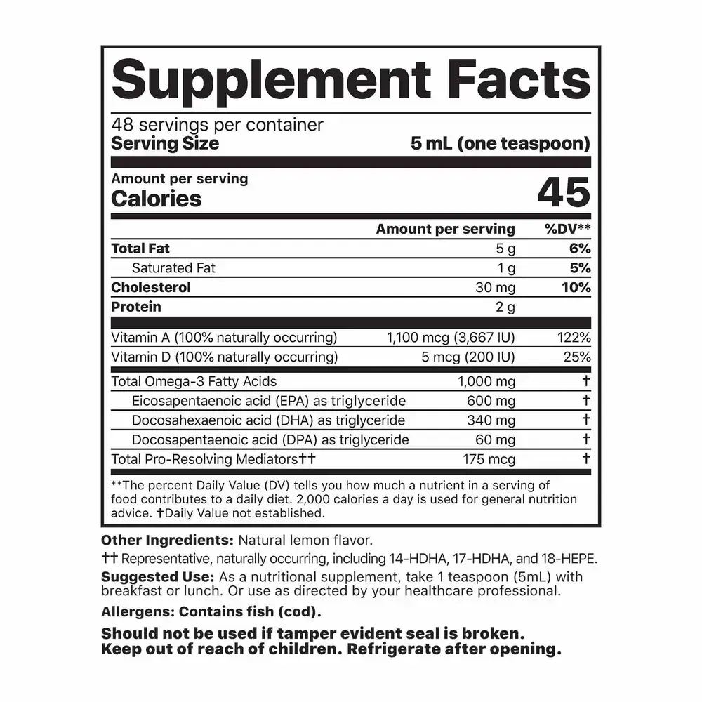 Product image for Alaskan Cod Liver Oil - Liquid.