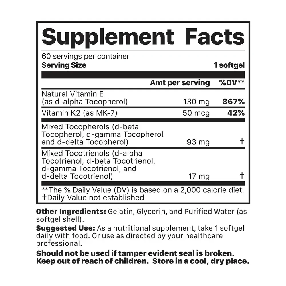 Product image for Vitamin K2 + E Complex.