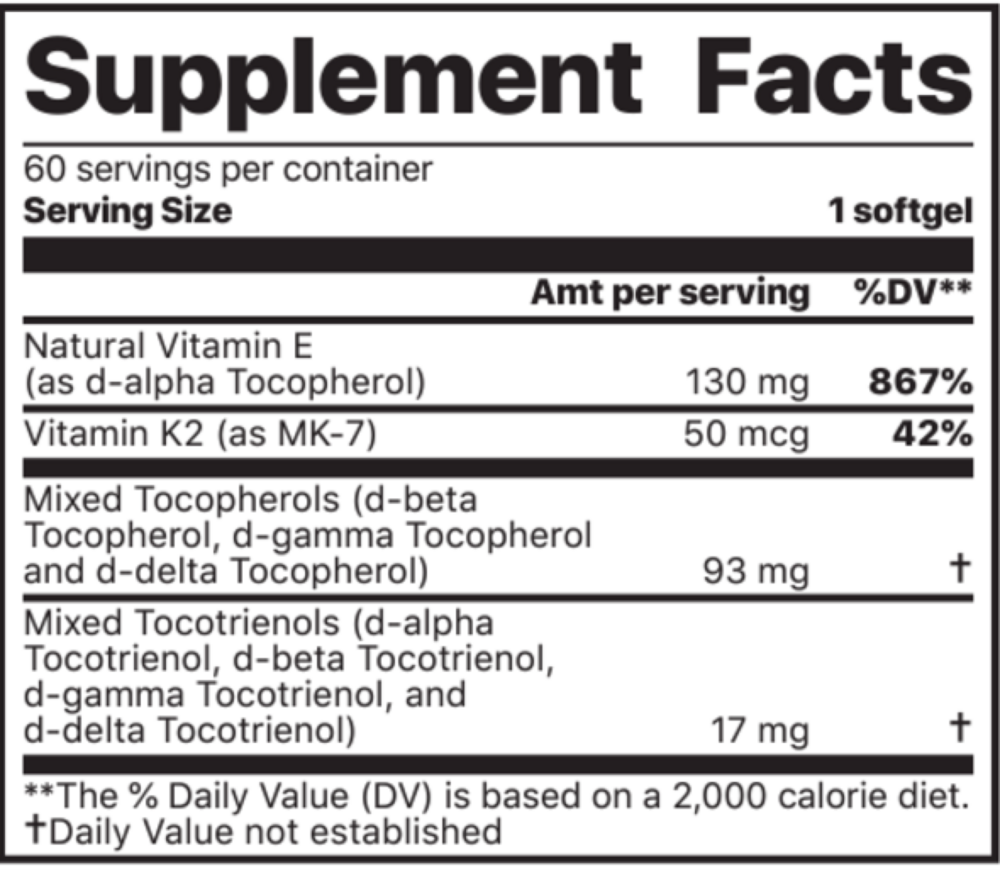 Product image for Vitamin K2 + E Complex.