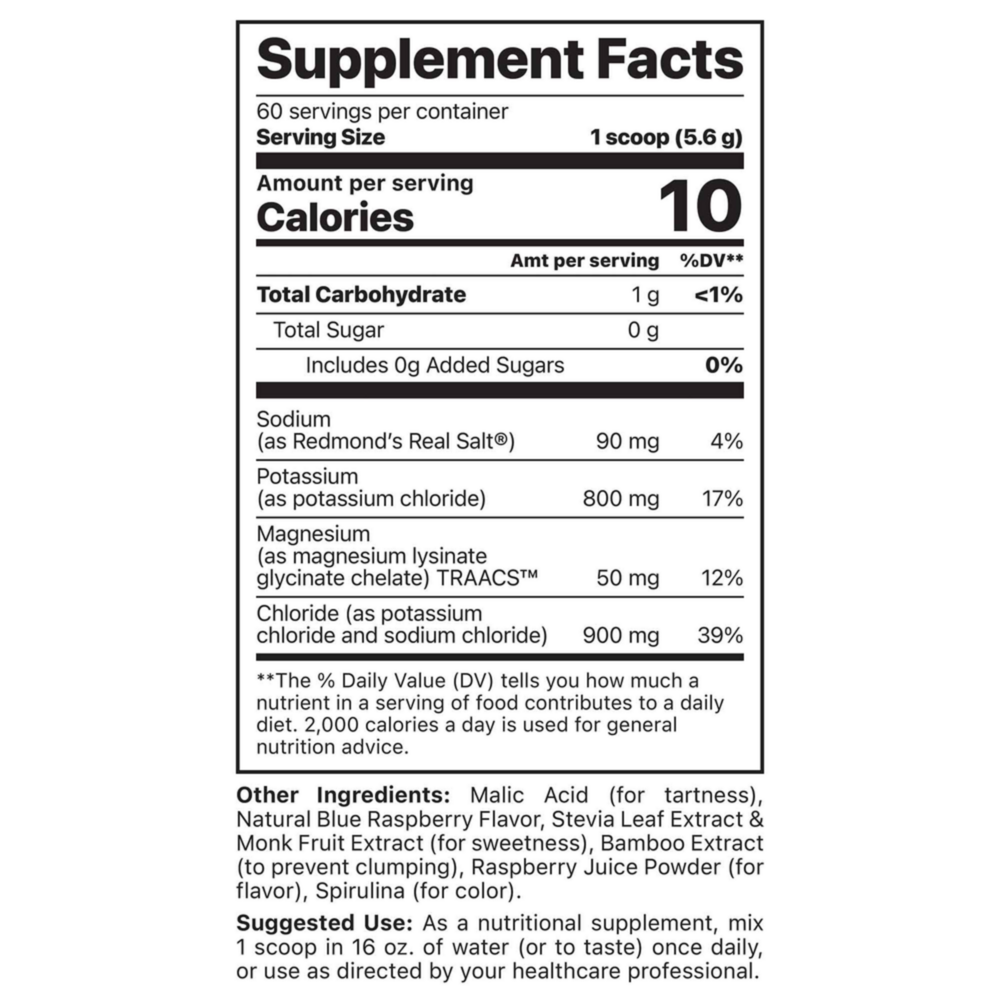 Product image for Potassium Cocktail Jar Blue Raspberry.