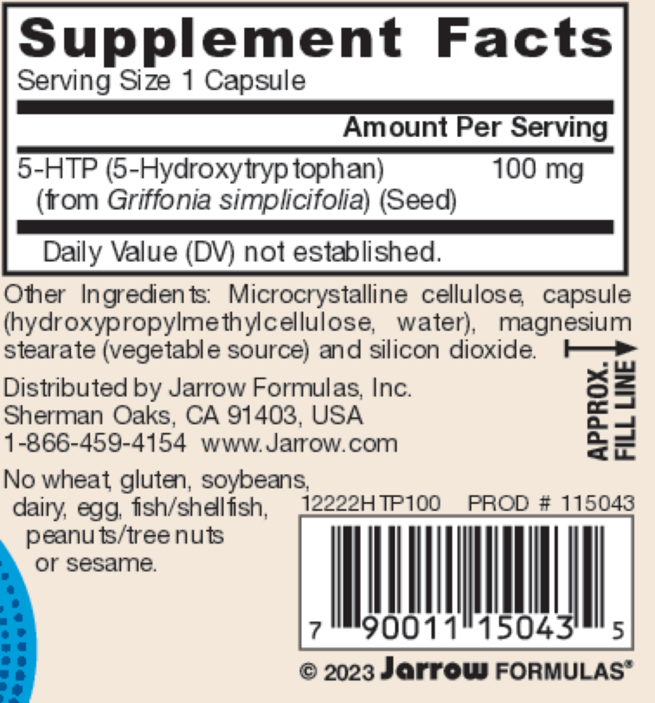 Product image for 5-HTP 100mg.