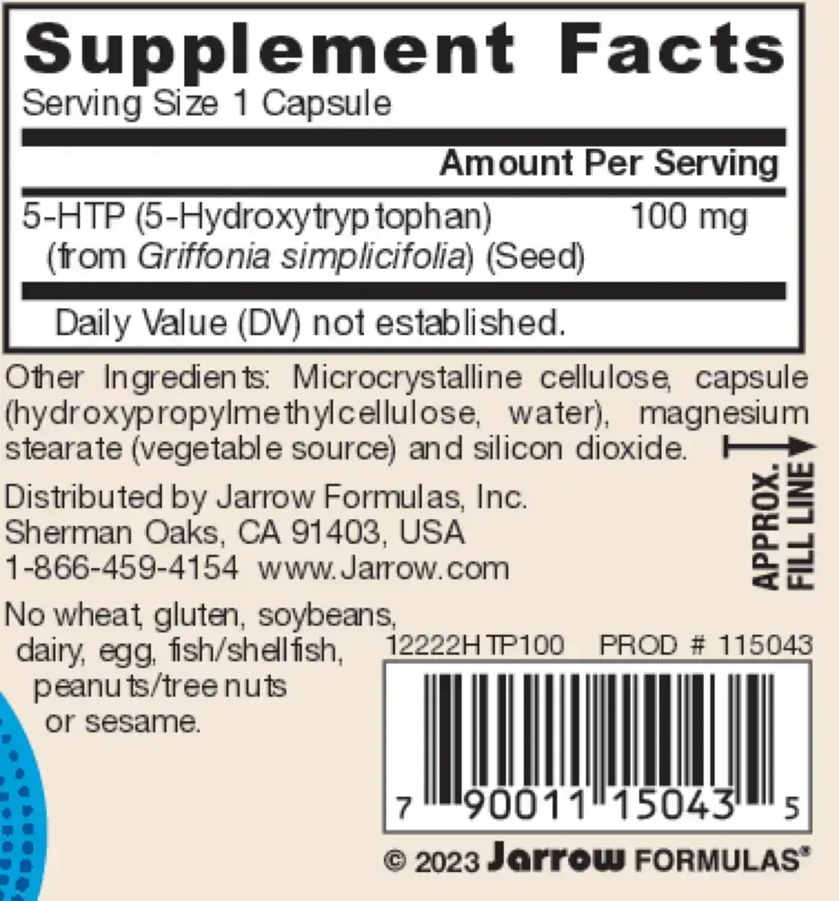 Product image for 5-HTP 100mg.