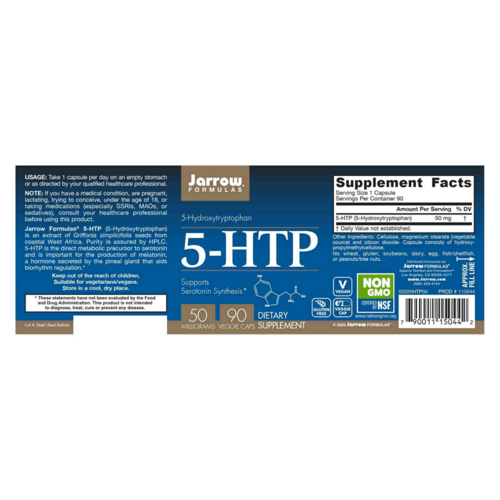 Product image for 5-HTP 50mg.
