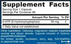 Product image for 5-HTP 50mg.