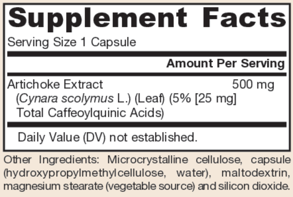 Product image for Artichoke 500mg.