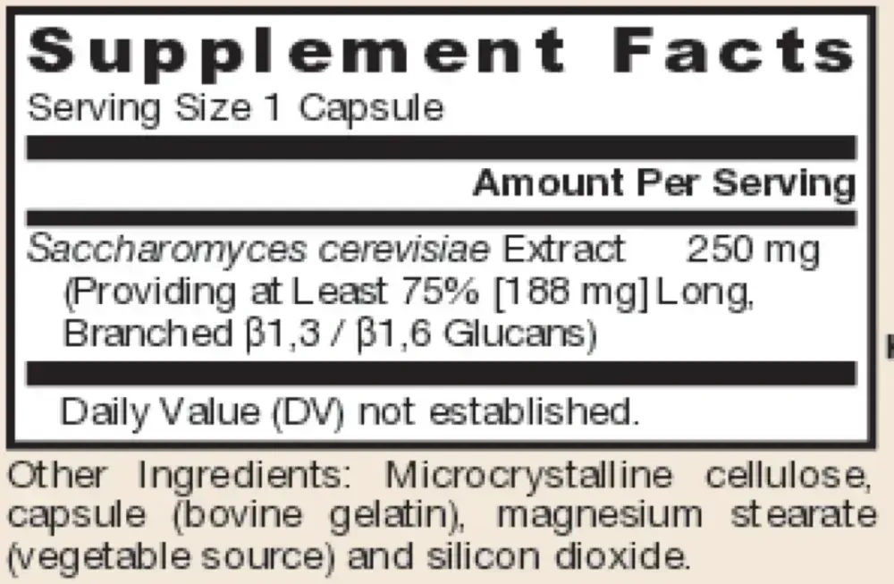 Product image for Beta Glucan 250mg.