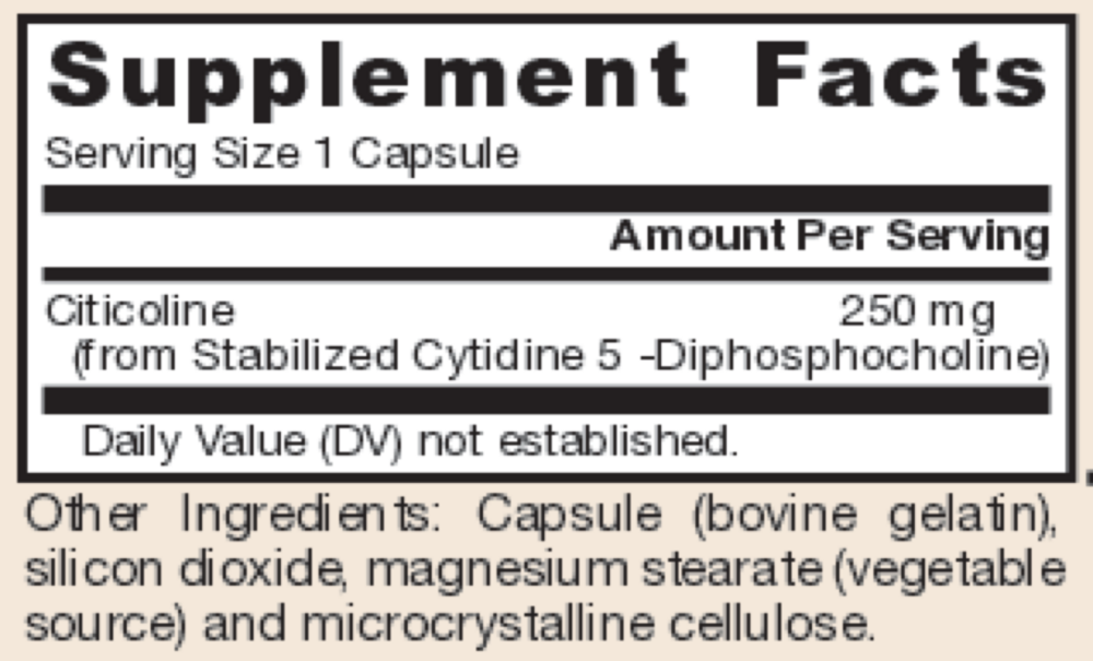 Product image for CDP Choline 250mg.