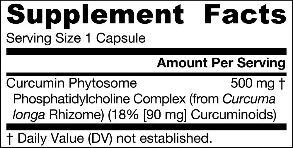 Product image for Curcumin Phytosome 500mg.
