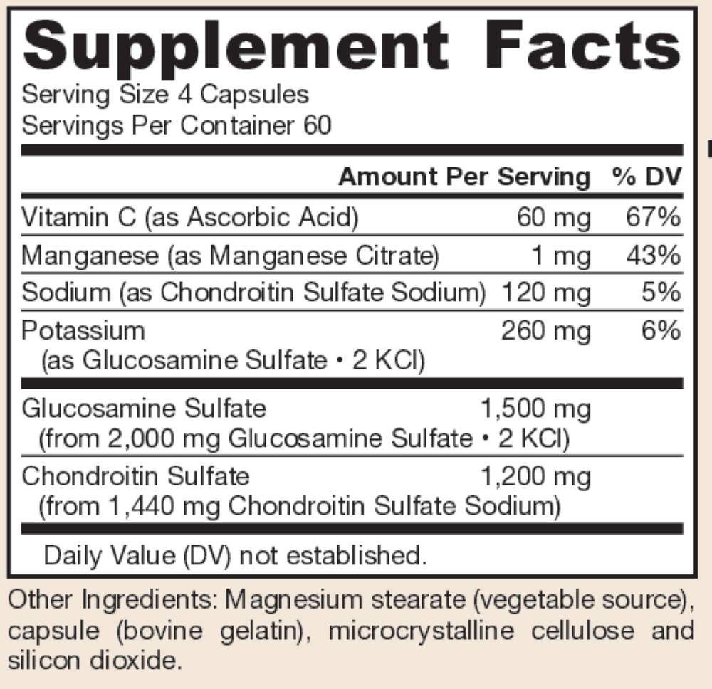 Product image for Glucosamine + Chondroitin.
