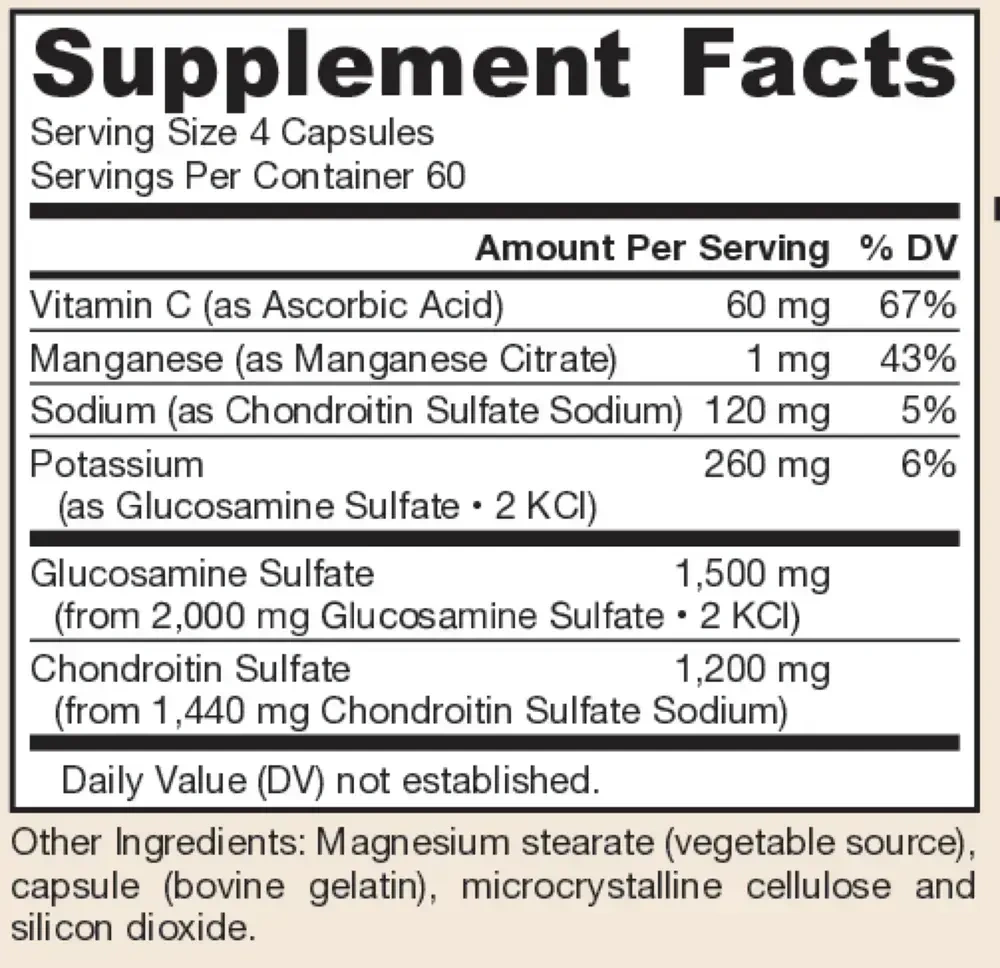 Product image for Glucosamine + Chondroitin.