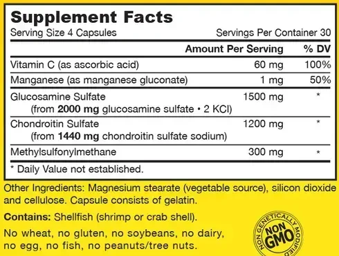 Product image for Glucosamine + Chondroitin + MSM.