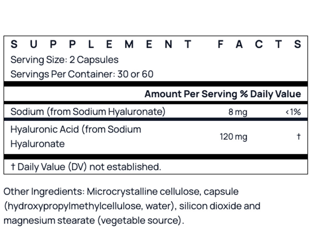 Product image for Hyaluronic Acid 120mg.