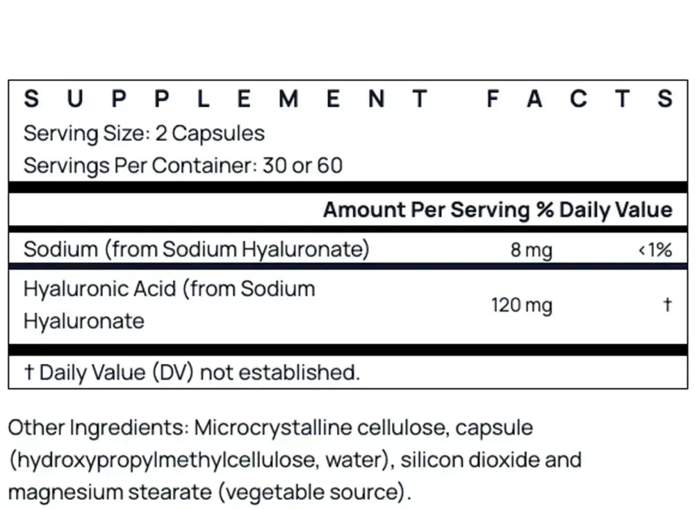 Product image for Hyaluronic Acid 120mg.