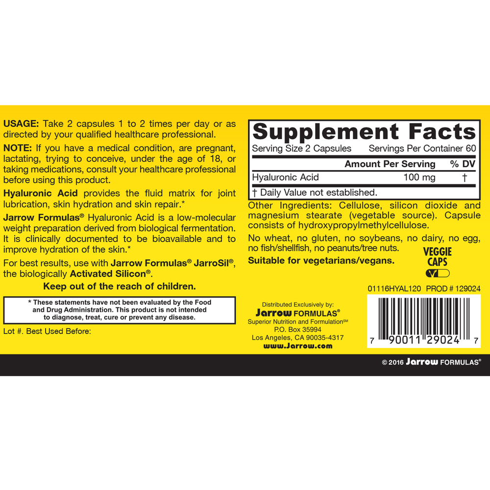 Product image for Hyaluronic Acid 120mg.