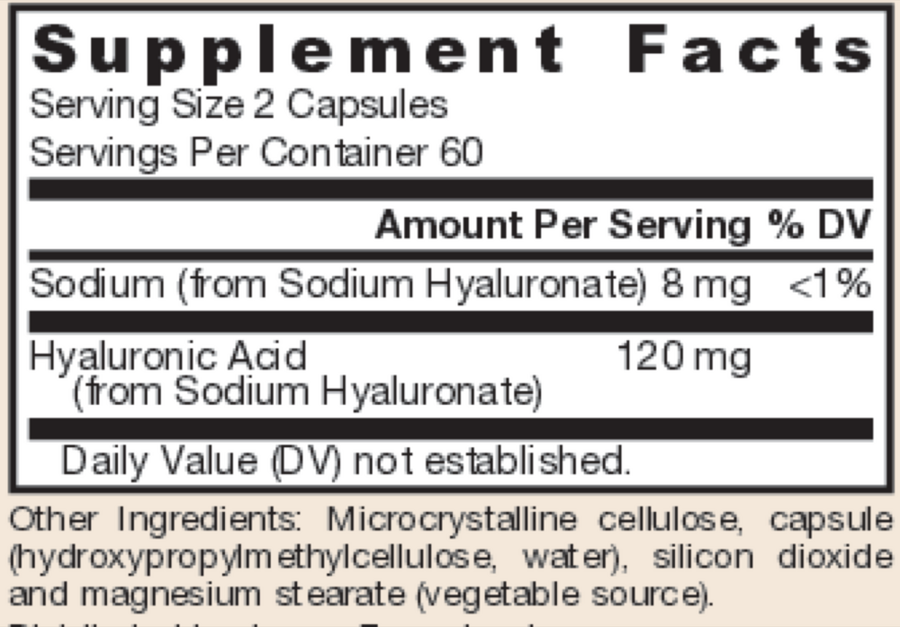 Product image for Hyaluronic Acid 120mg.