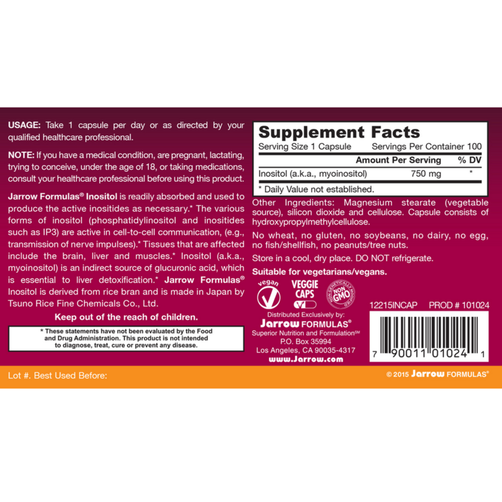 Product image for Inositol 750mg.