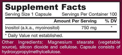Product image for Inositol 750mg.