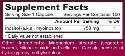Product image for Inositol 750mg.