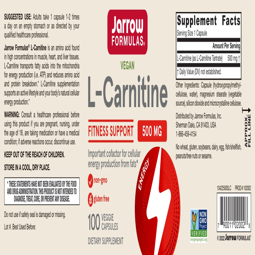 Product image for L-Carnitine 500mg.