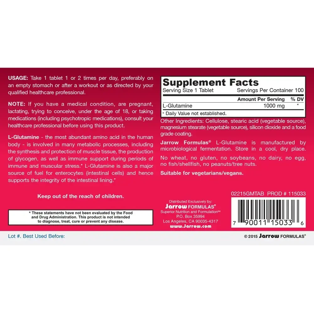 Product image for L-Glutamine 1000mg.
