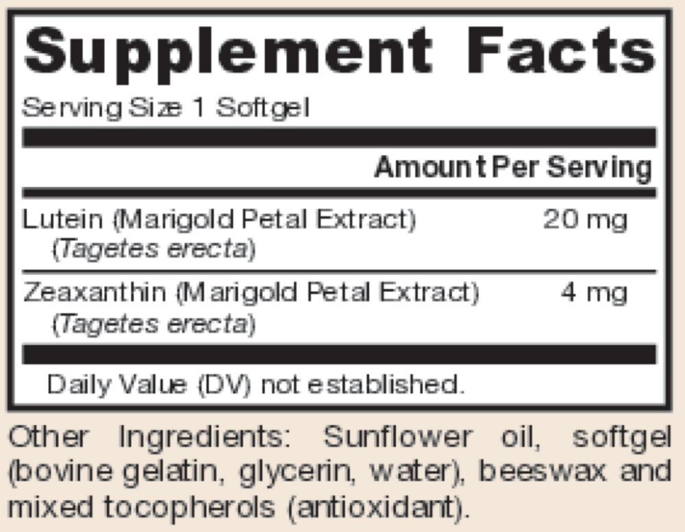 Product image for Lutein 20mg.