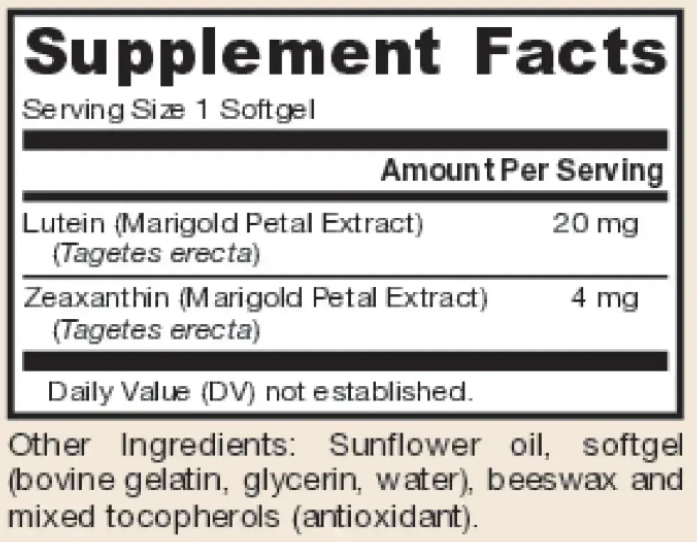 Product image for Lutein 20mg.