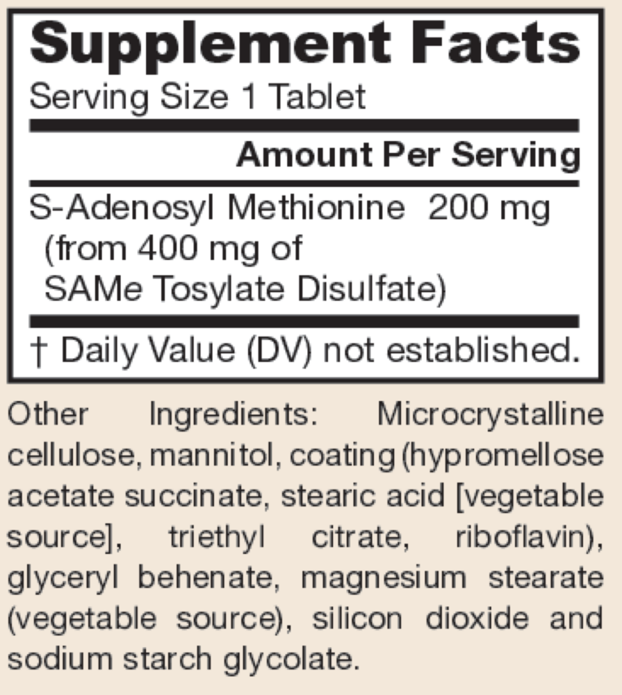 Product image for Sam-e 200 200mg.