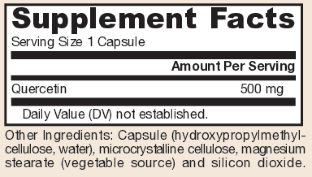 Product image for Quercetin 500mg.