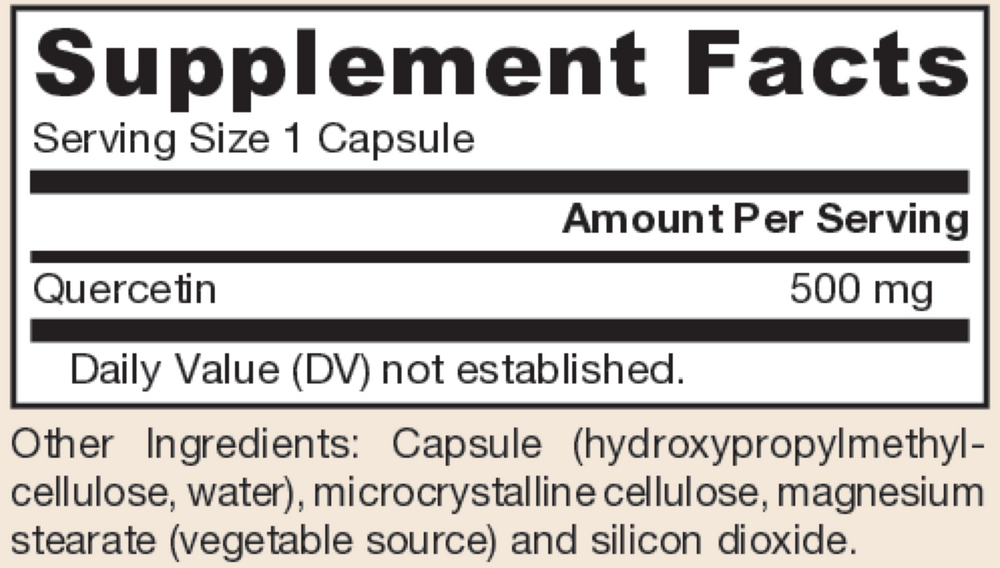 Product image for Quercetin 500mg.