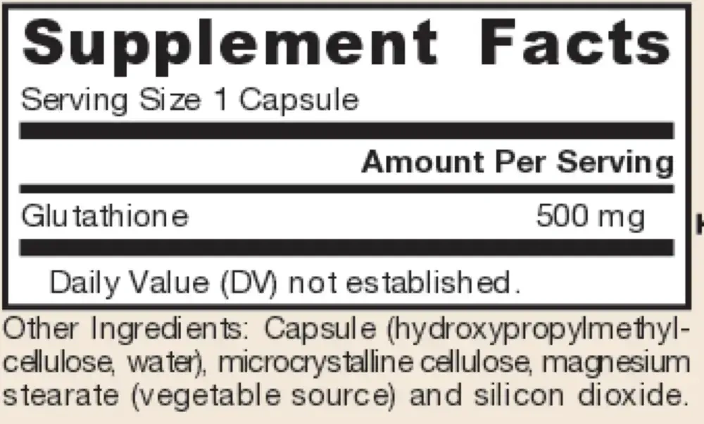 Product image for Reduced Glutathione 500mg.