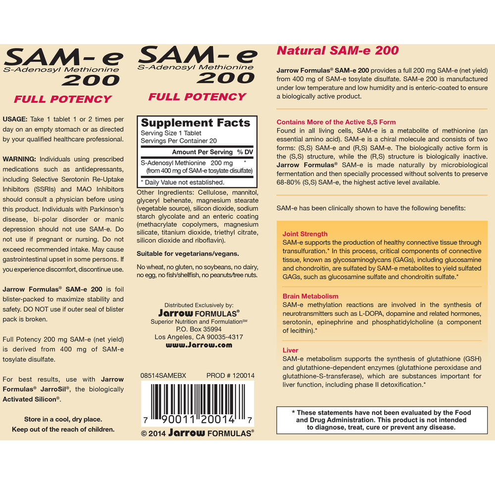Product image for Sam-e 200 200mg.