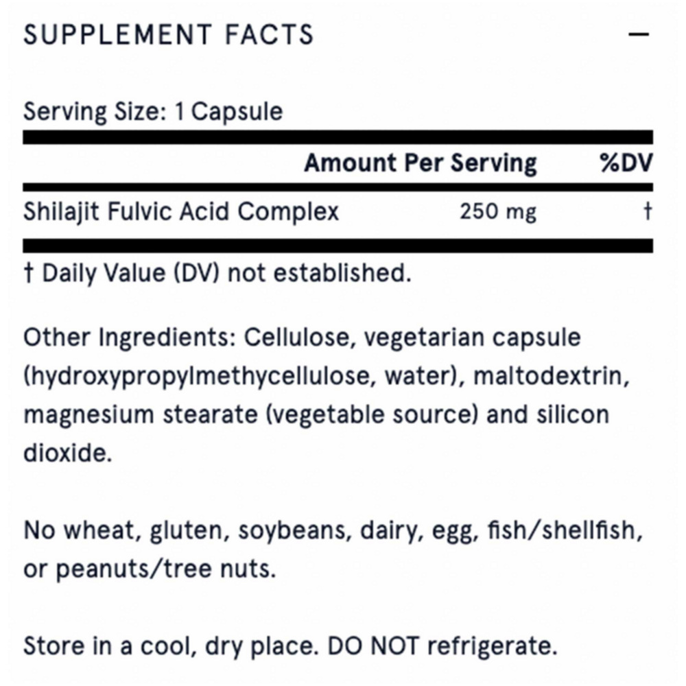 Product image for Shilajit Fulvic Acid Complex.