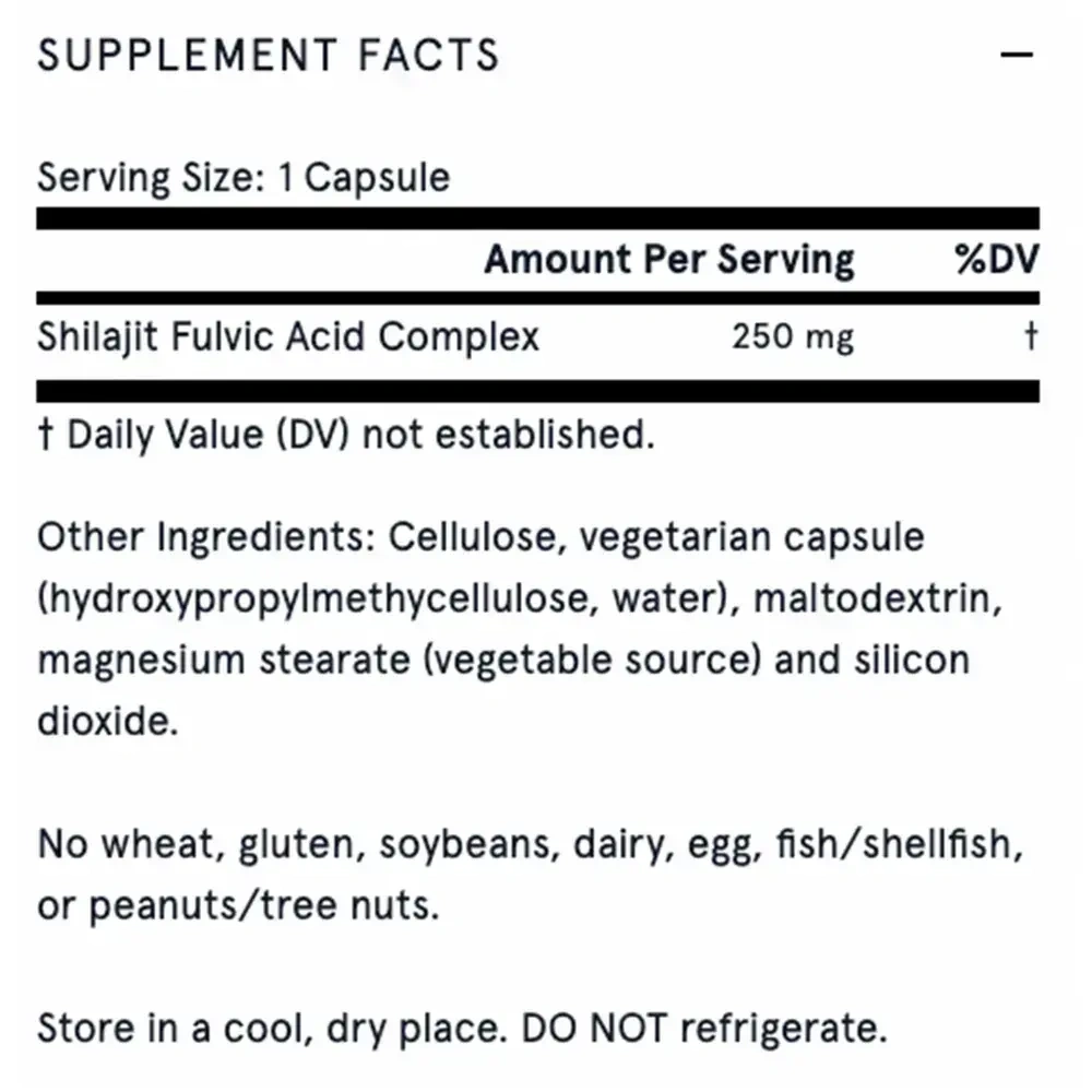 Product image for Shilajit Fulvic Acid Complex.