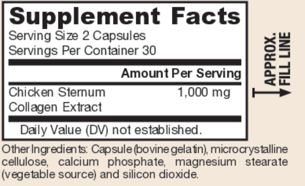 Product image for Type 2 Collagen 500mg.