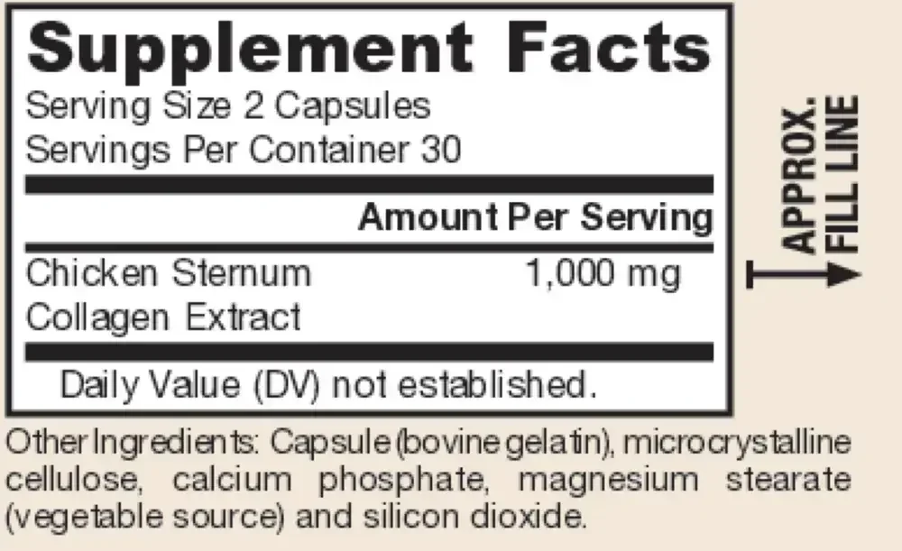Product image for Type 2 Collagen 500mg.