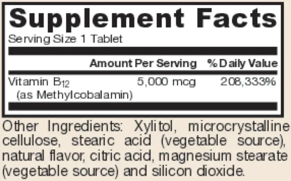 Product image for Methyl B-12 5000mcg Cherry.