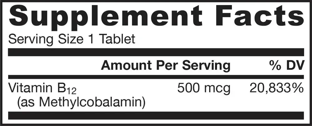 Product image for Methyl B-12 500mcg Cherry.
