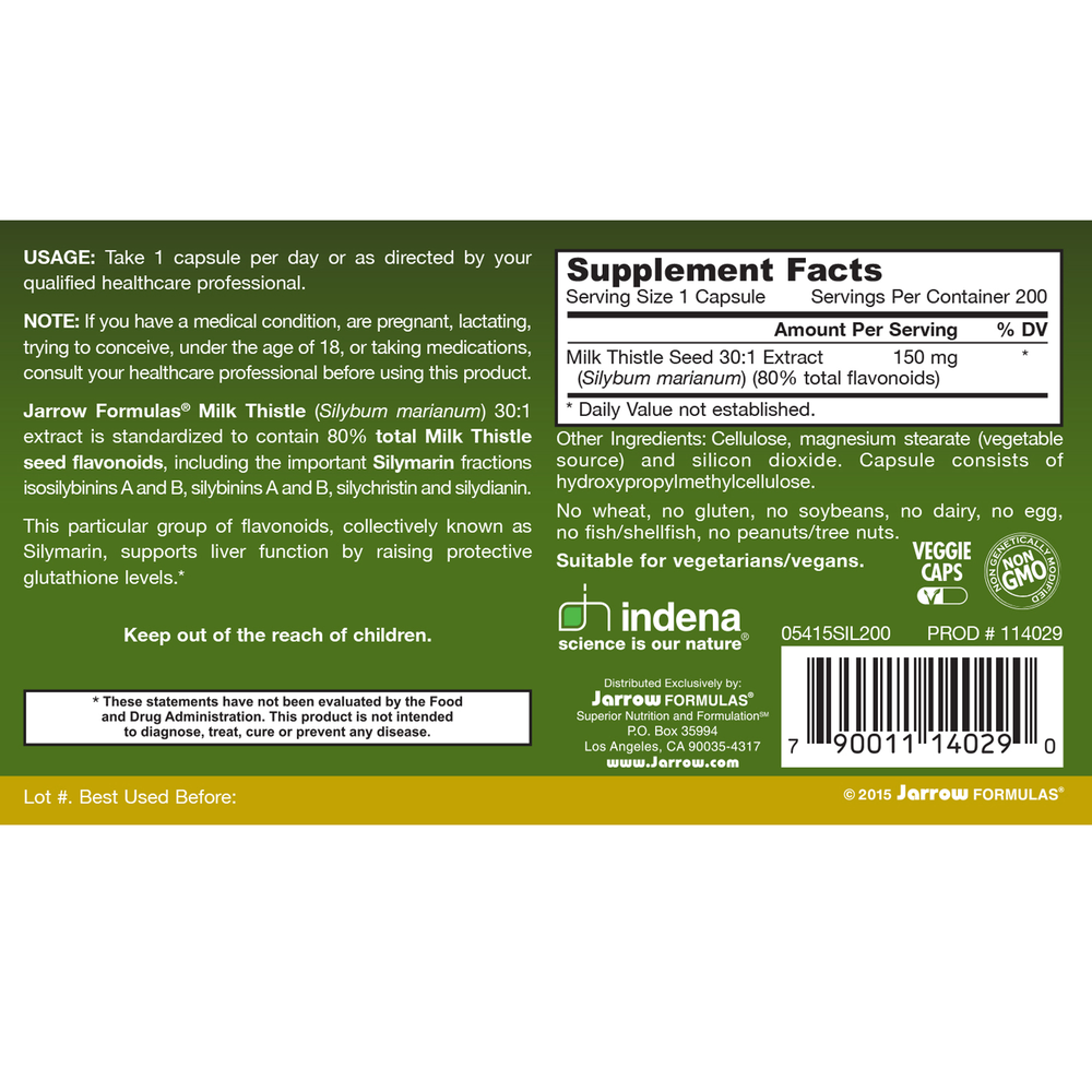 Product image for Milk Thistle 150mg.