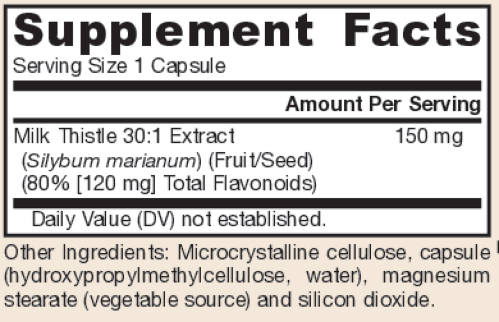 Product image for Milk Thistle 150mg.