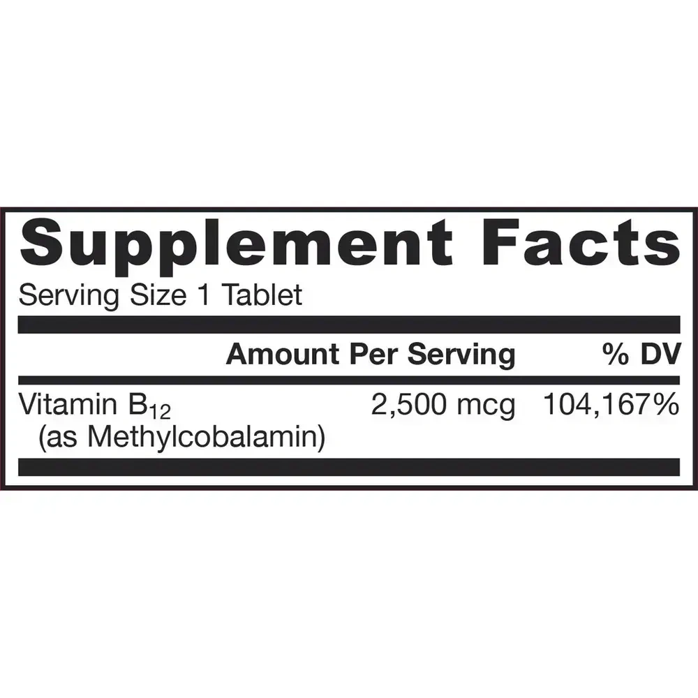 Product image for Methyl B-12 2,500mcg Tropical.