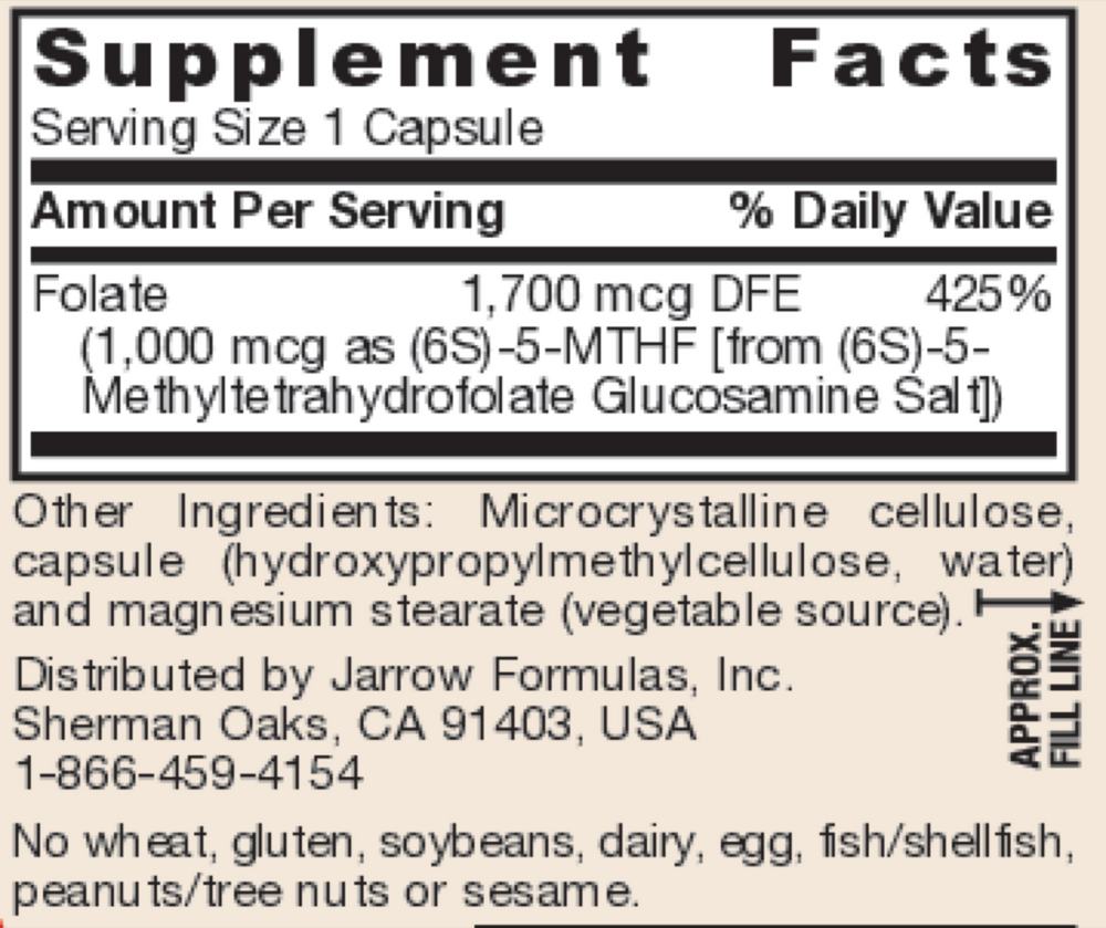 Product image for Methyl Folate 1000mcg.