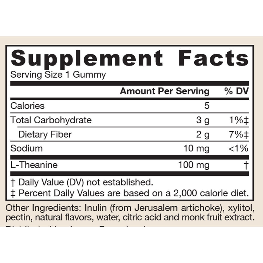 Product image for Theanine Gummies 100mg.