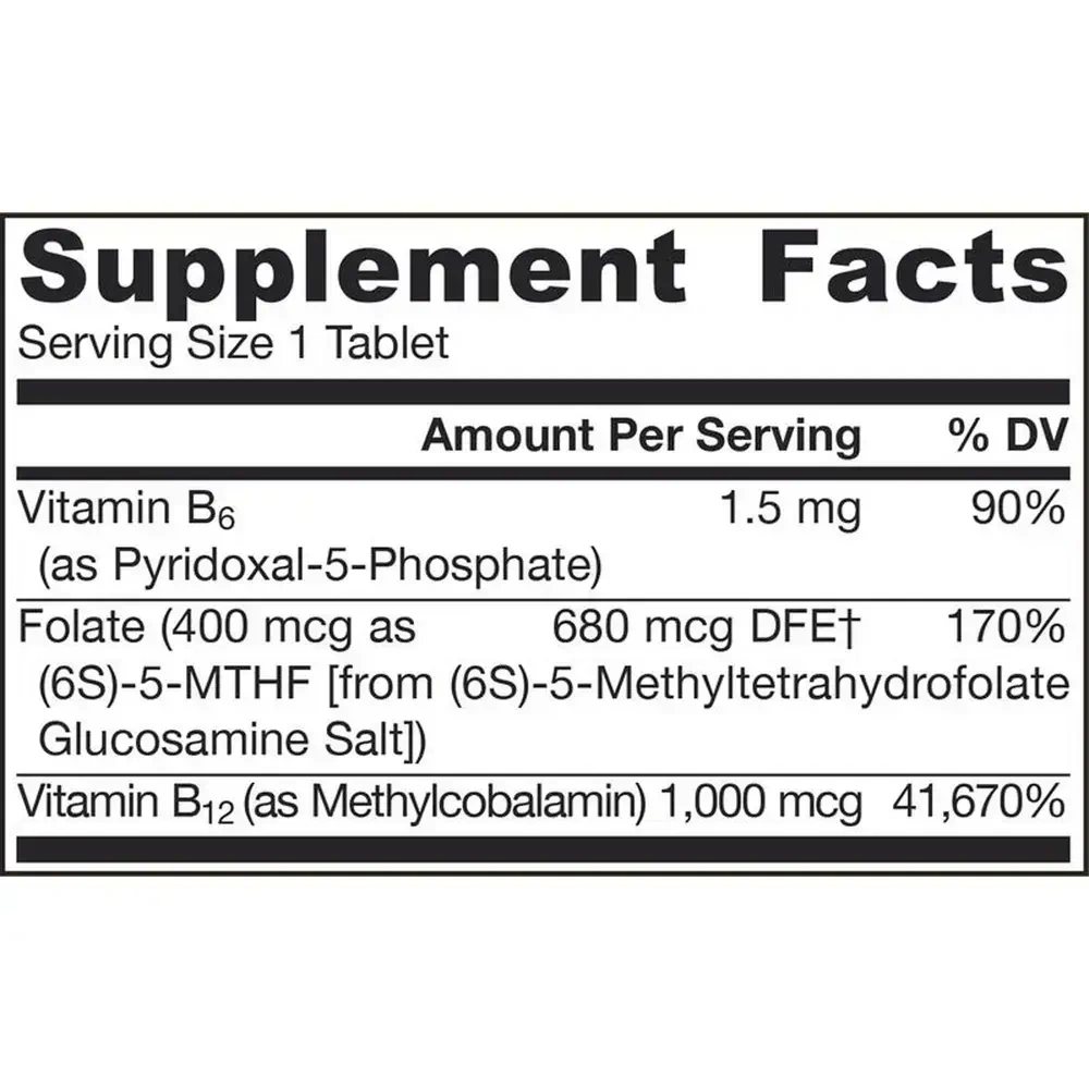 Product image for Methyl B-12 &amp; Methyl Folate Lemon.