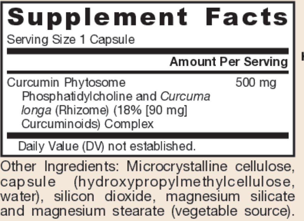 Product image for Curcumin Phytosome 500mg.