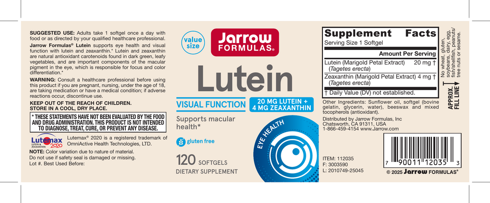 Product image for Lutein 20mg.