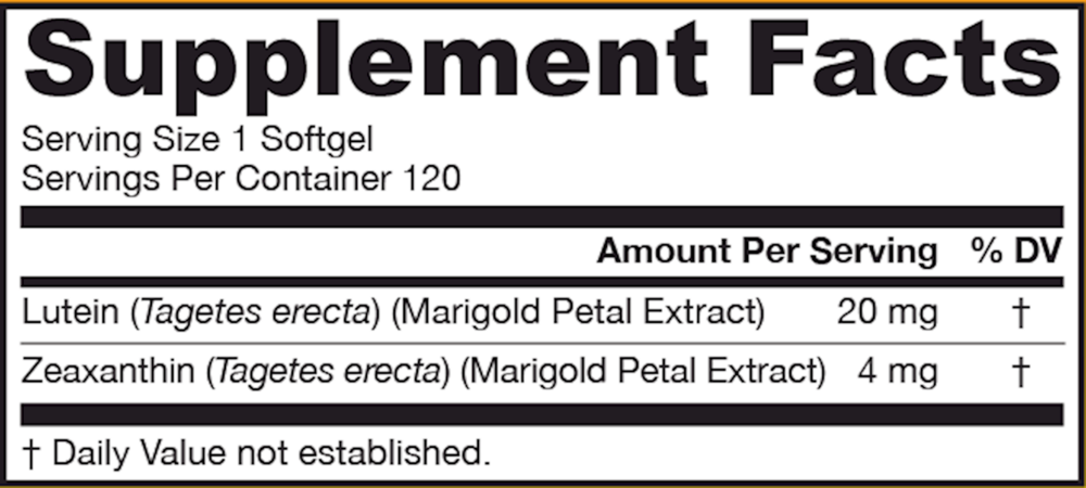 Product image for Lutein 20mg.