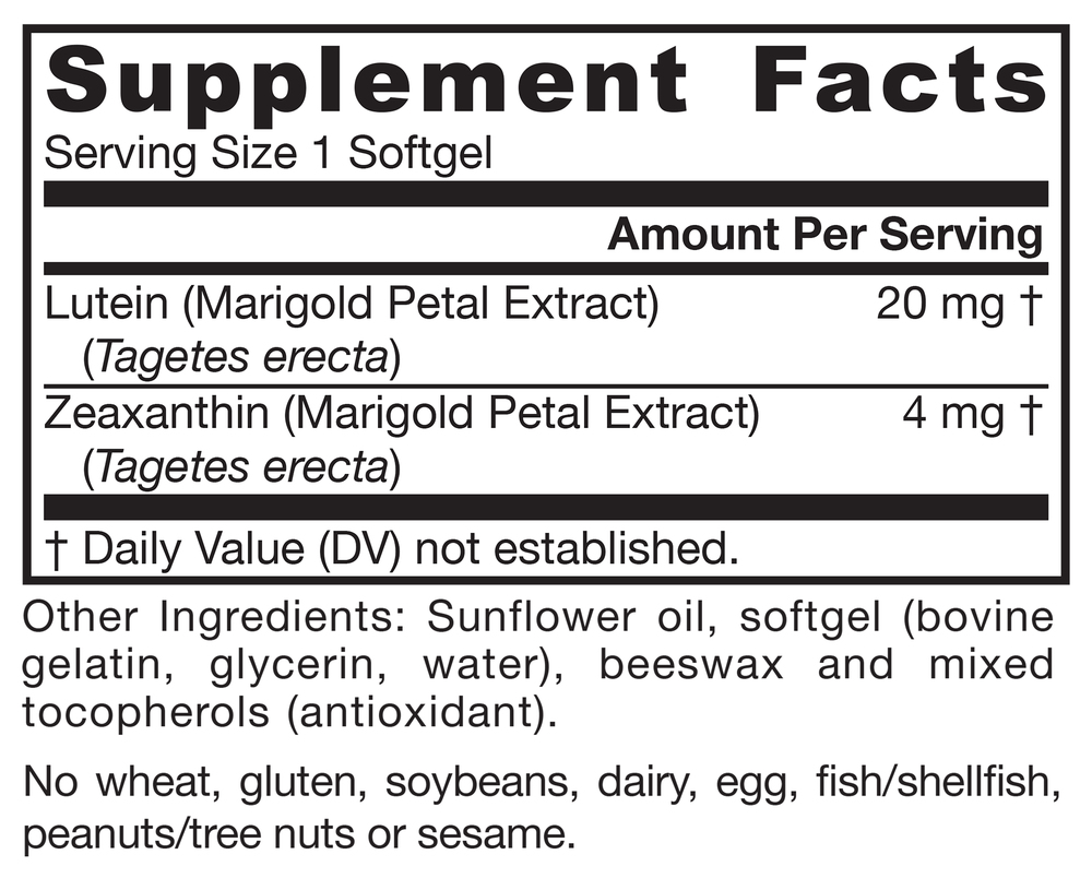 Product image for Lutein 20mg.
