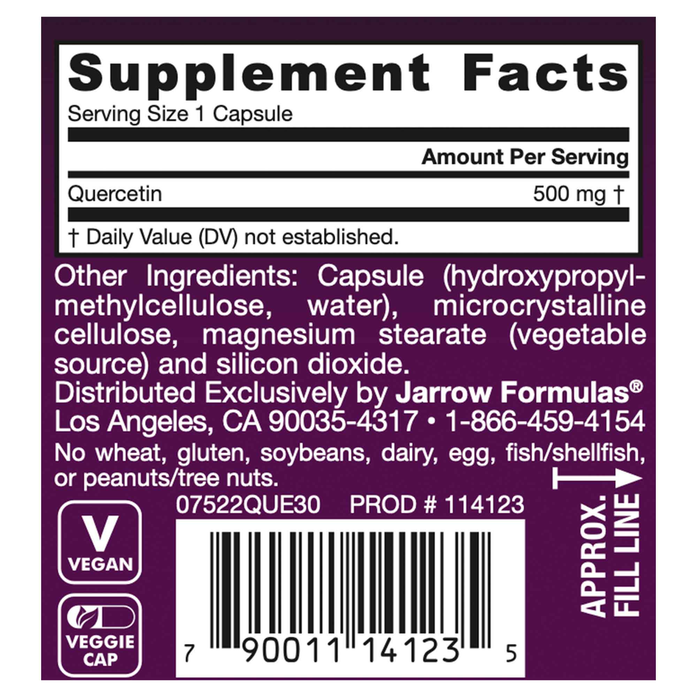 Product image for Quercetin 500mg.
