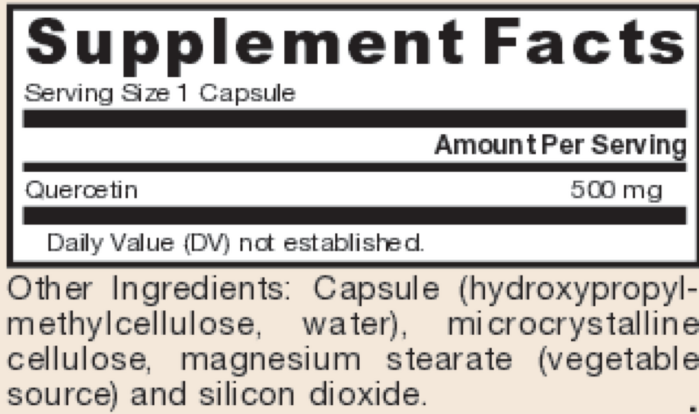 Product image for Quercetin 500mg.