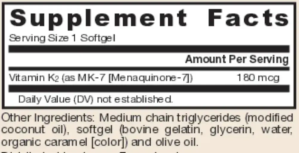 Product image for MK-7 180mcg.